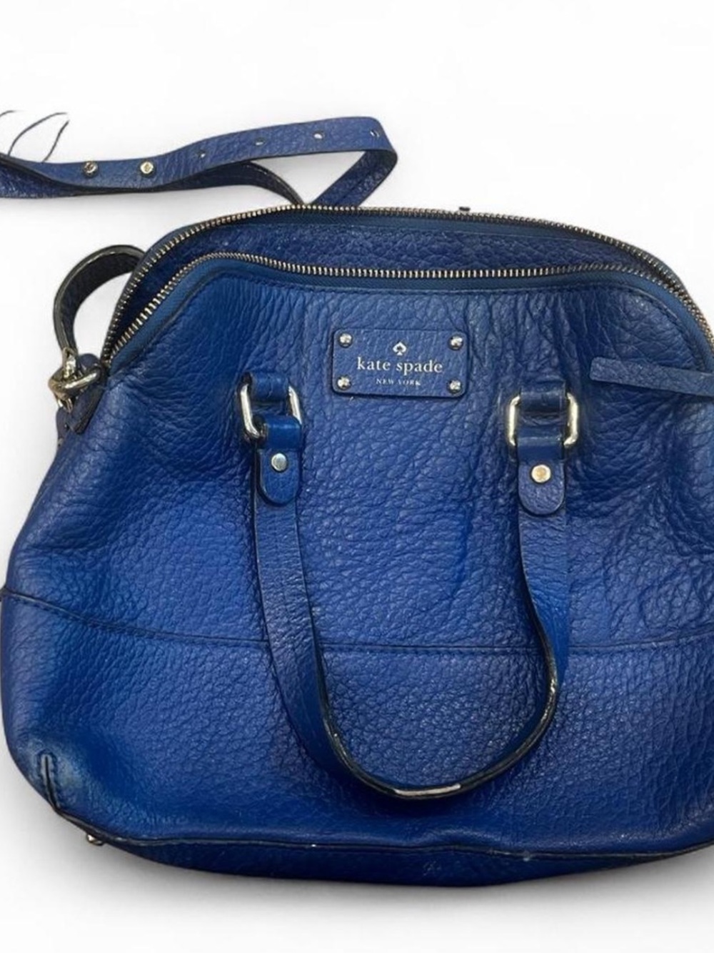 kate spade Royal Blue Pebbled Leather purse